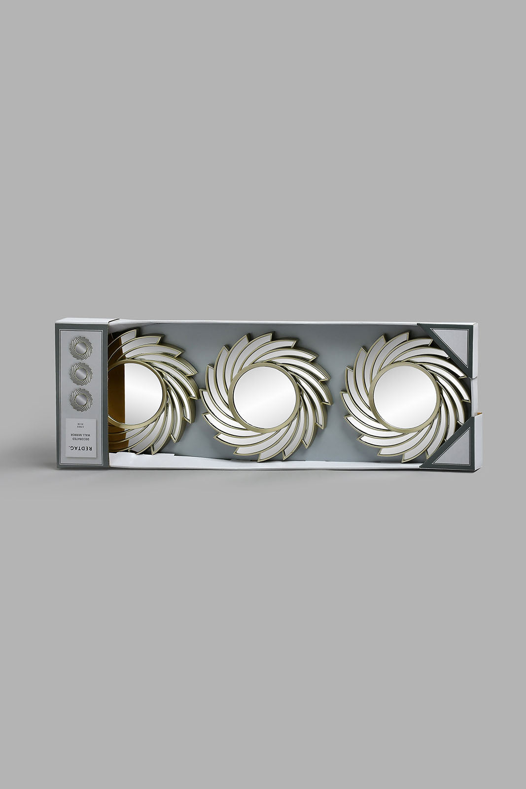 Redtag-Gold-Sunburst-Wall-Mirror-Set(3piece)-Mirrors-Home-Decor-0