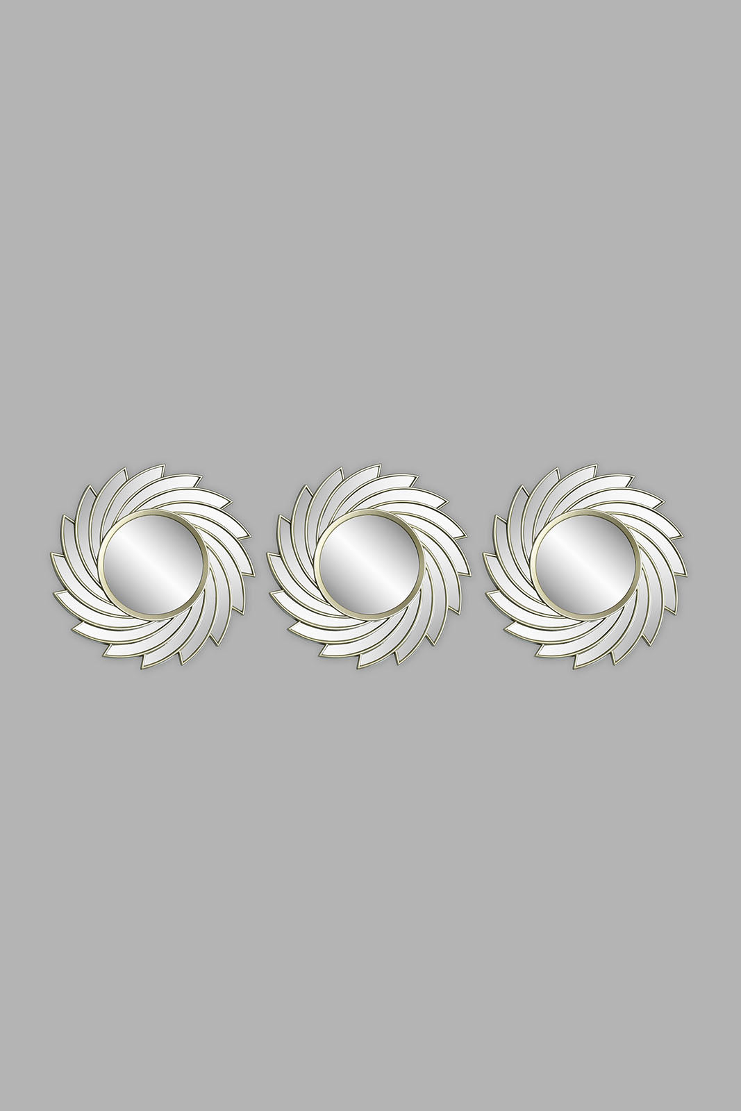 Redtag-Gold-Sunburst-Wall-Mirror-Set(3piece)-Mirrors-Home-Decor-0