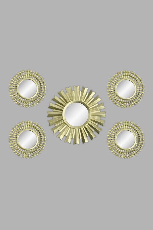 Redtag-Beige-Round-Mirror-Set-(5-piece)-Mirrors-Home-Decor-0