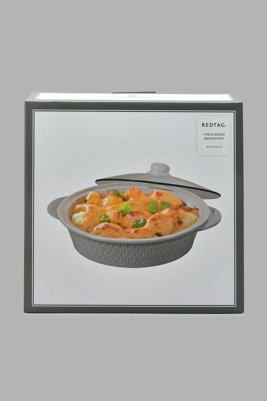Redtag-Grey-Embossed-Round-Baking-Dish-With-Glass-Lid-Bakeware-Home-Dining-