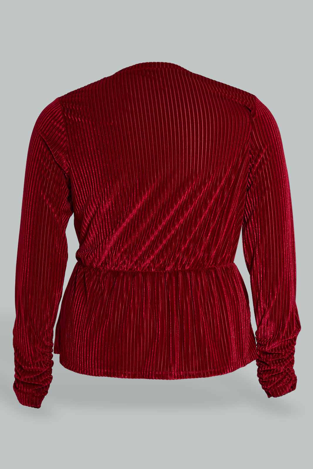 Redtag-Velour-Peplum-Top-Tops-Women's-
