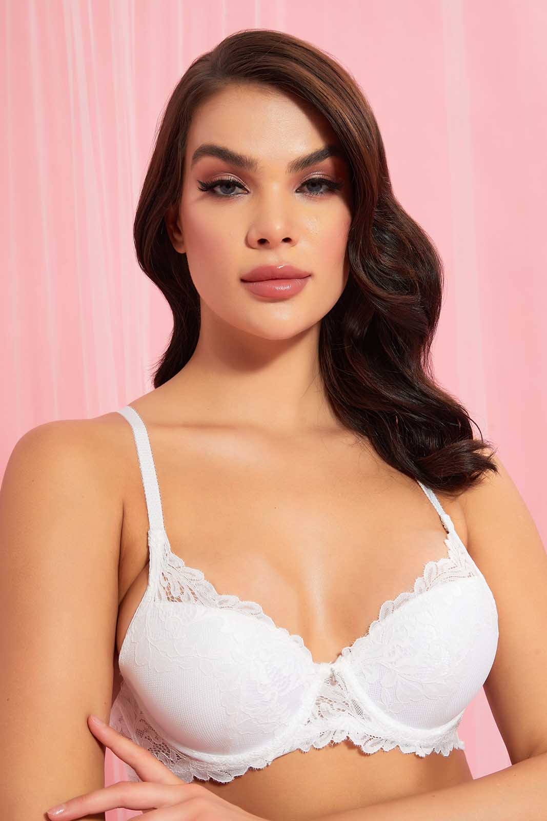 Redtag-Black-And-White-Lace-T-Shirt-Bra-(Pack-of-2)-Category:Bras,-Colour:Black,-Colour:White,-Deals:Sale,-Filter:Women's-Clothing,-Non-Returnable,-S22B,-Sale-Women-APL,-Section:Women,-Women-Bras--