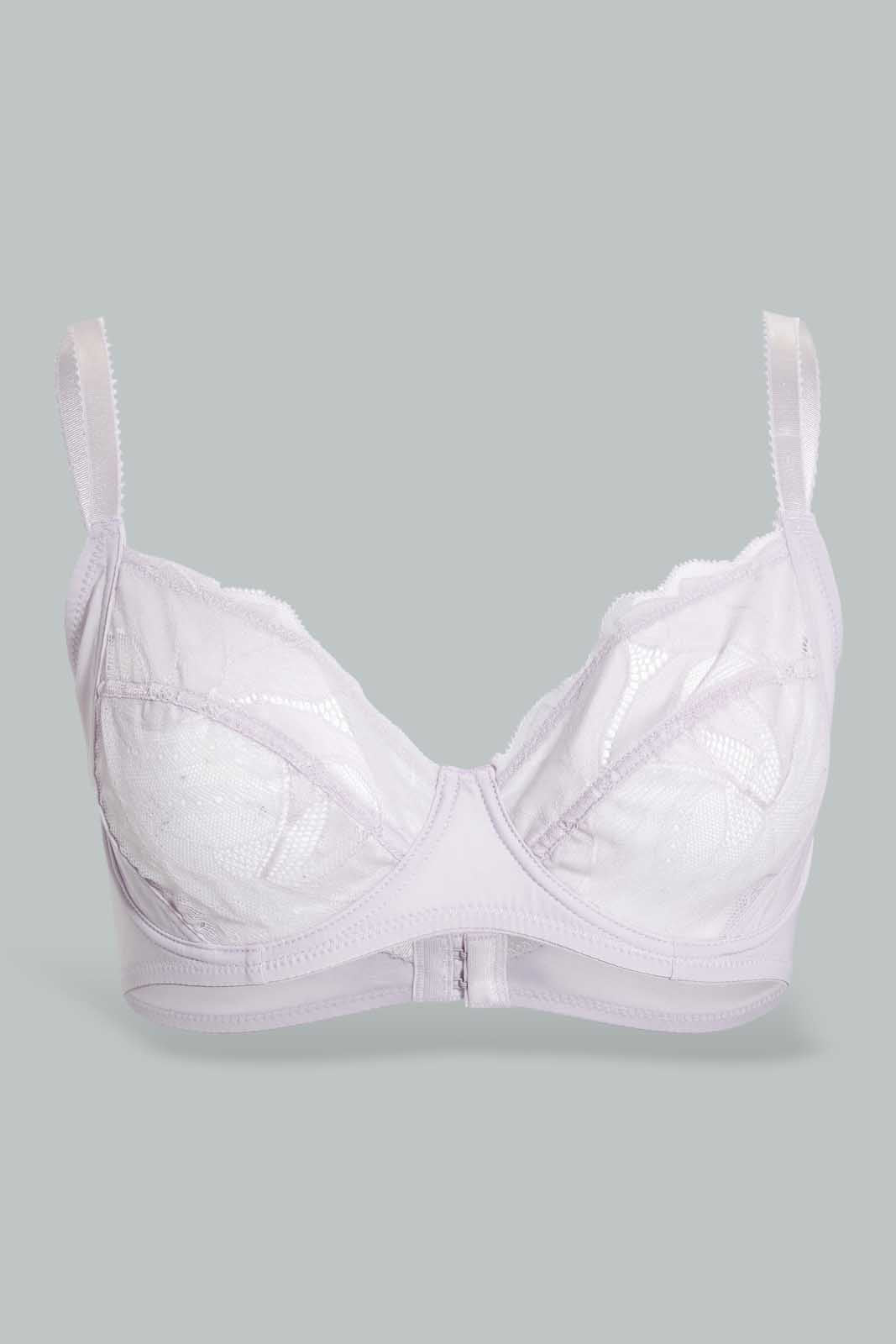 Black And White Lace Non-Padded Bra (Pack of 2)