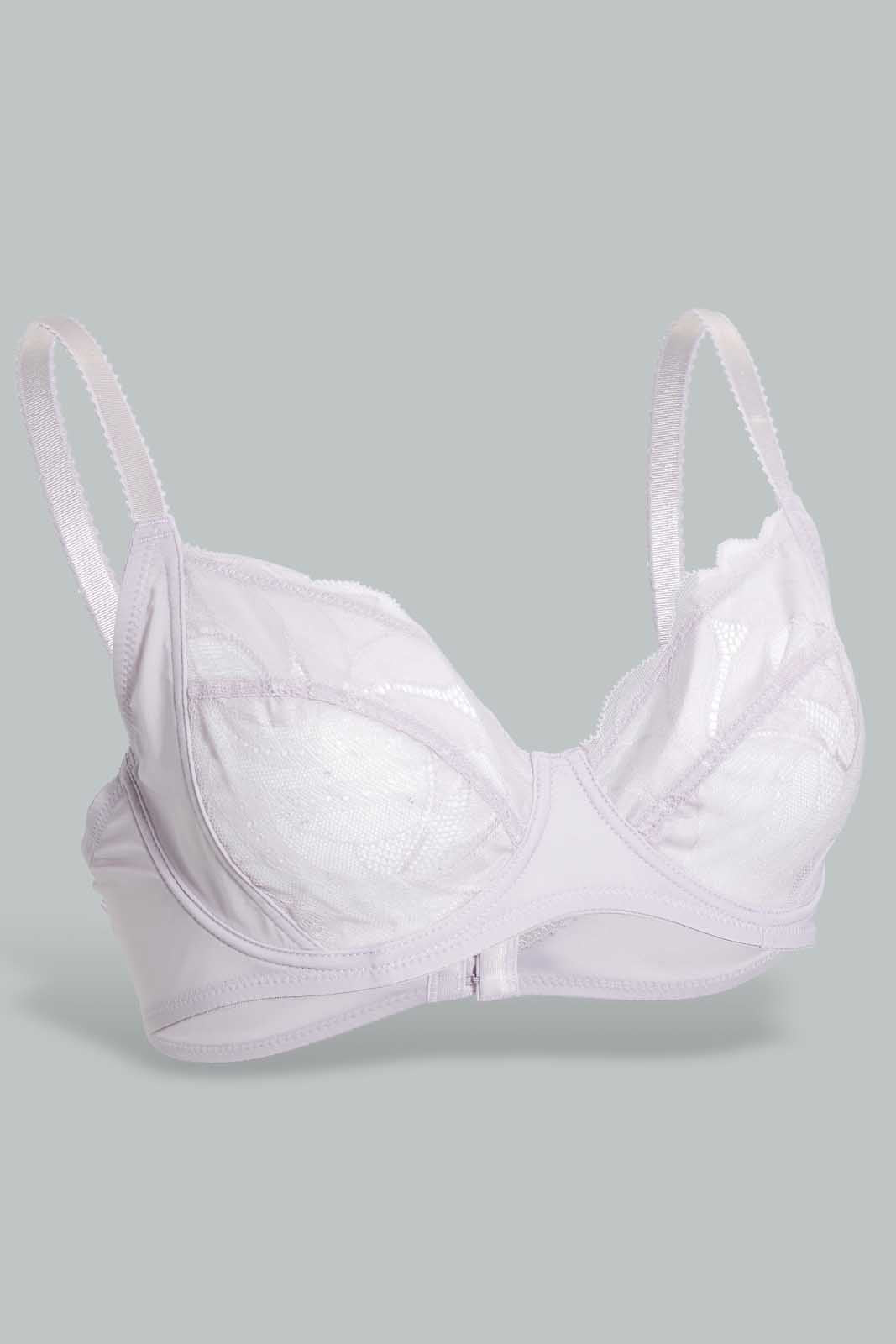 Black And White Lace Non-Padded Bra (Pack of 2)