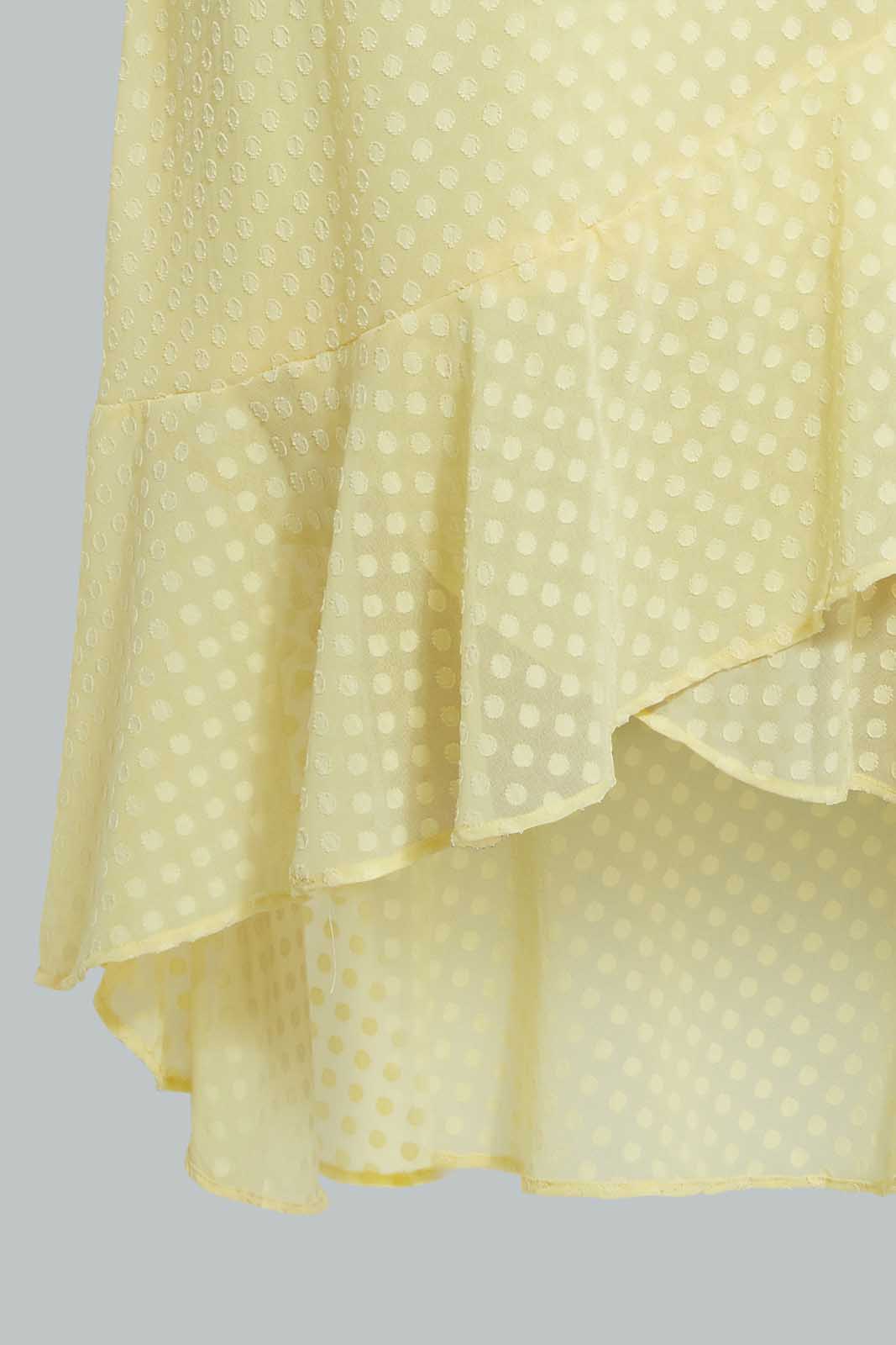 Redtag-Yellow-Wrap-Midi-Dress-Dresses-Women's-