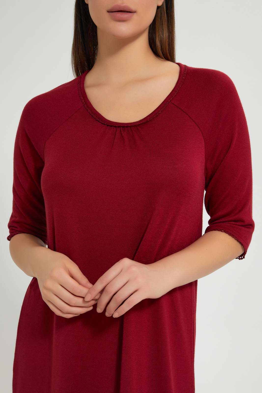Redtag-Plain-Knitted-Nightgown-Nightgowns-Women's-