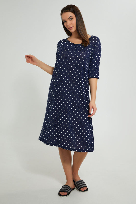 Redtag-Printed-Knitted-Nightgown-Nightgowns-Women's-