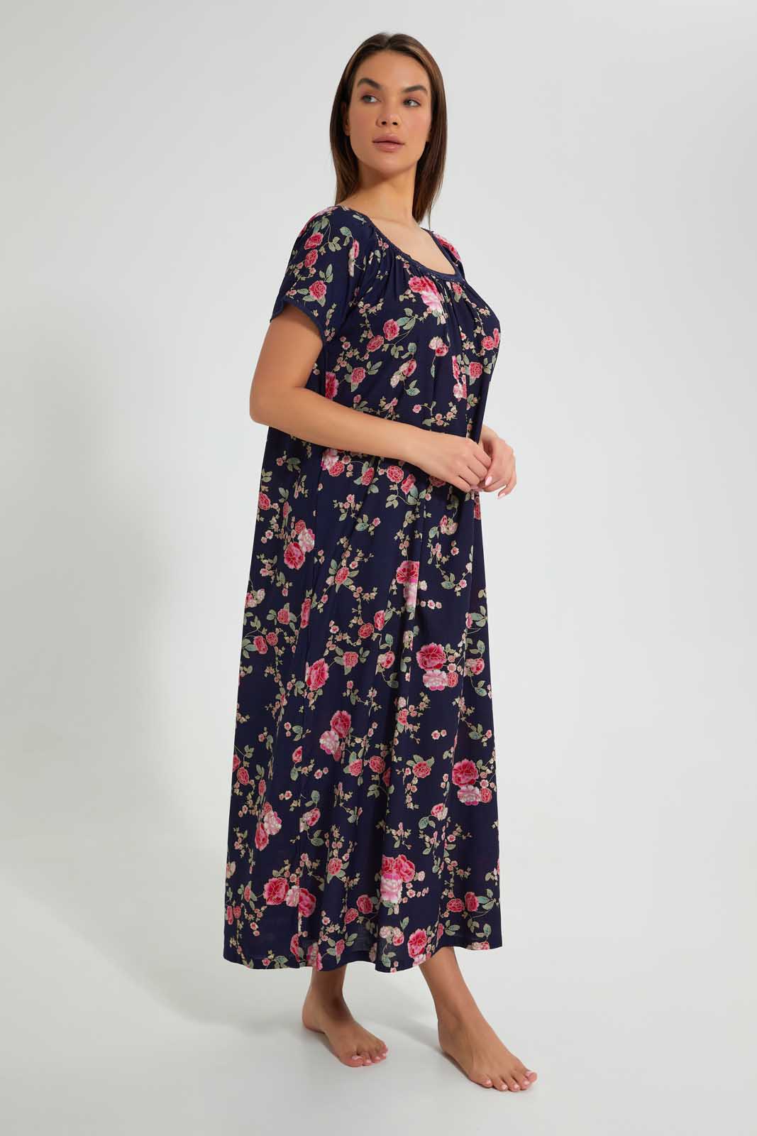 Redtag-Printed-Nightgown-Nightgowns-Women's-
