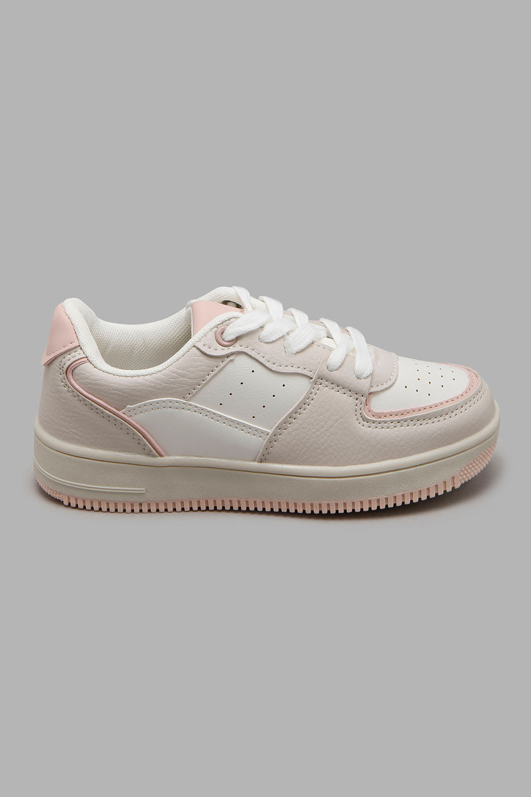Redtag-White-Perforated-Sneaker-Colour:White,-Filter:Girls-Footwear-(5-to-14-Yrs),-GSR-Trainers,-New-In,-New-In-GSR-FOO,-Non-Sale,-S22A,-Section:Kidswear-Senior-Girls-5 to 14 Years
