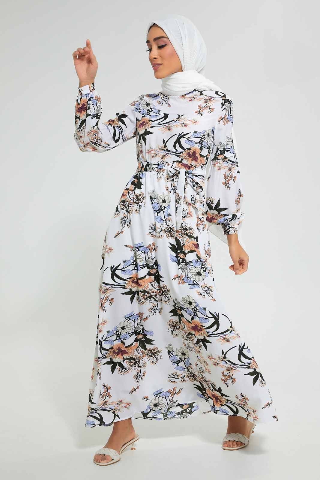 Redtag-Blue-Floral-Print-Maxi-Dress-Dresses-Women's-