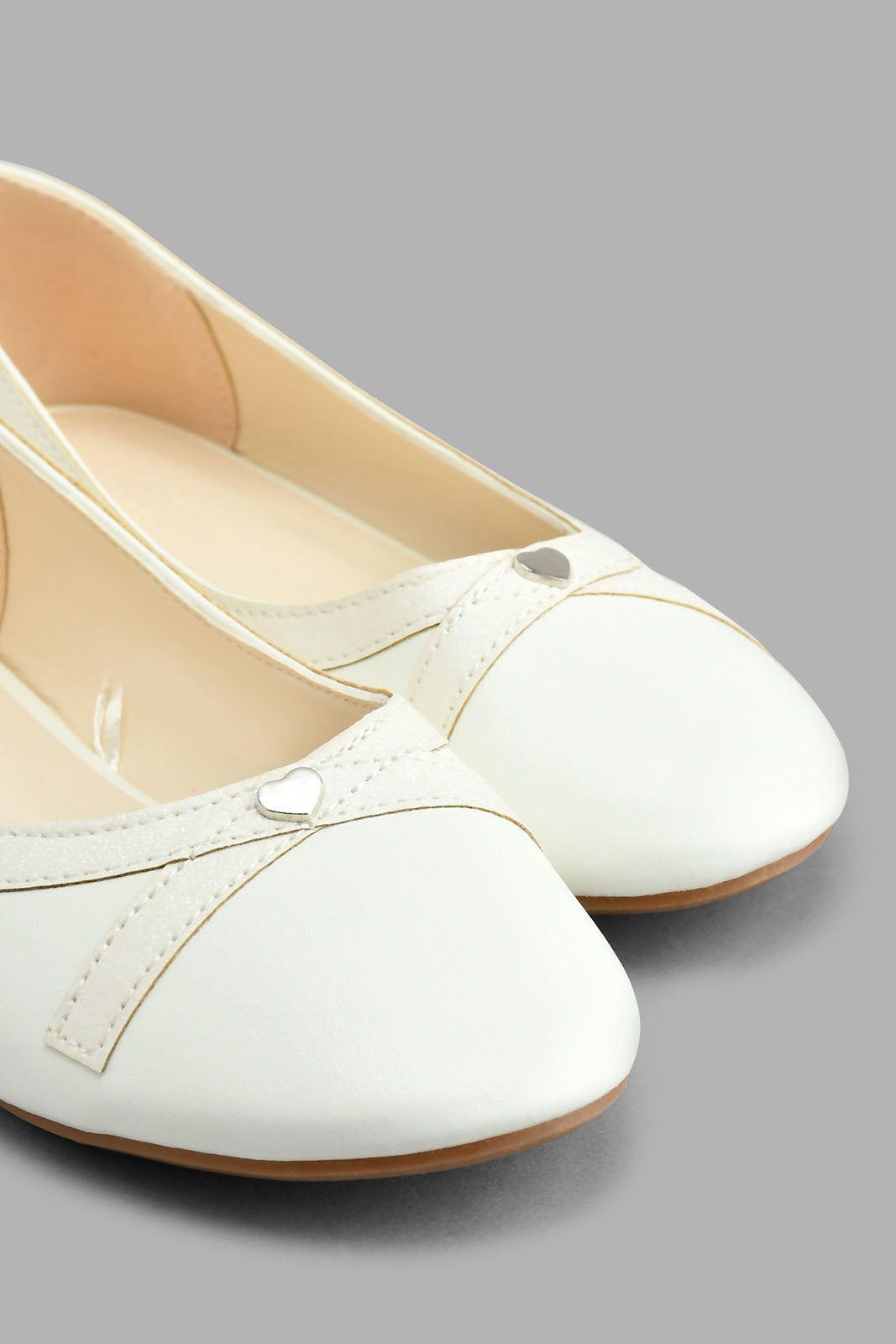 Redtag-White-Shimmer-Ballerina-Colour:White,-Filter:Girls-Footwear-(5-to-14-Yrs),-GSR-Casual-Shoes,-New-In,-New-In-GSR-FOO,-Non-Sale,-S22A,-Section:Kidswear-Senior-Girls-5 to 14 Years