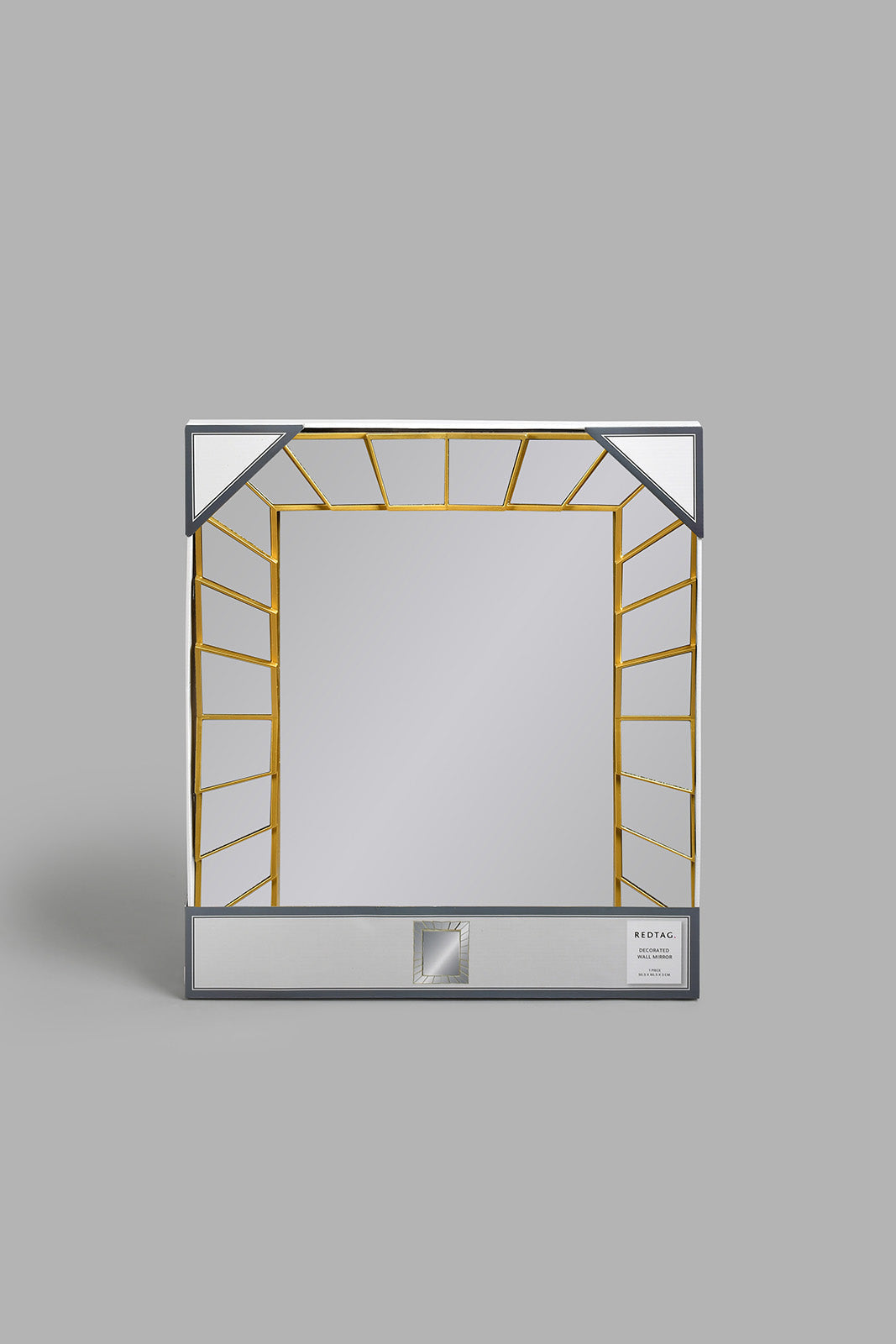 Redtag-Single-Decorative-Rectangle-Wall-Mirror-Wall-Mirrors-Home-Decor-