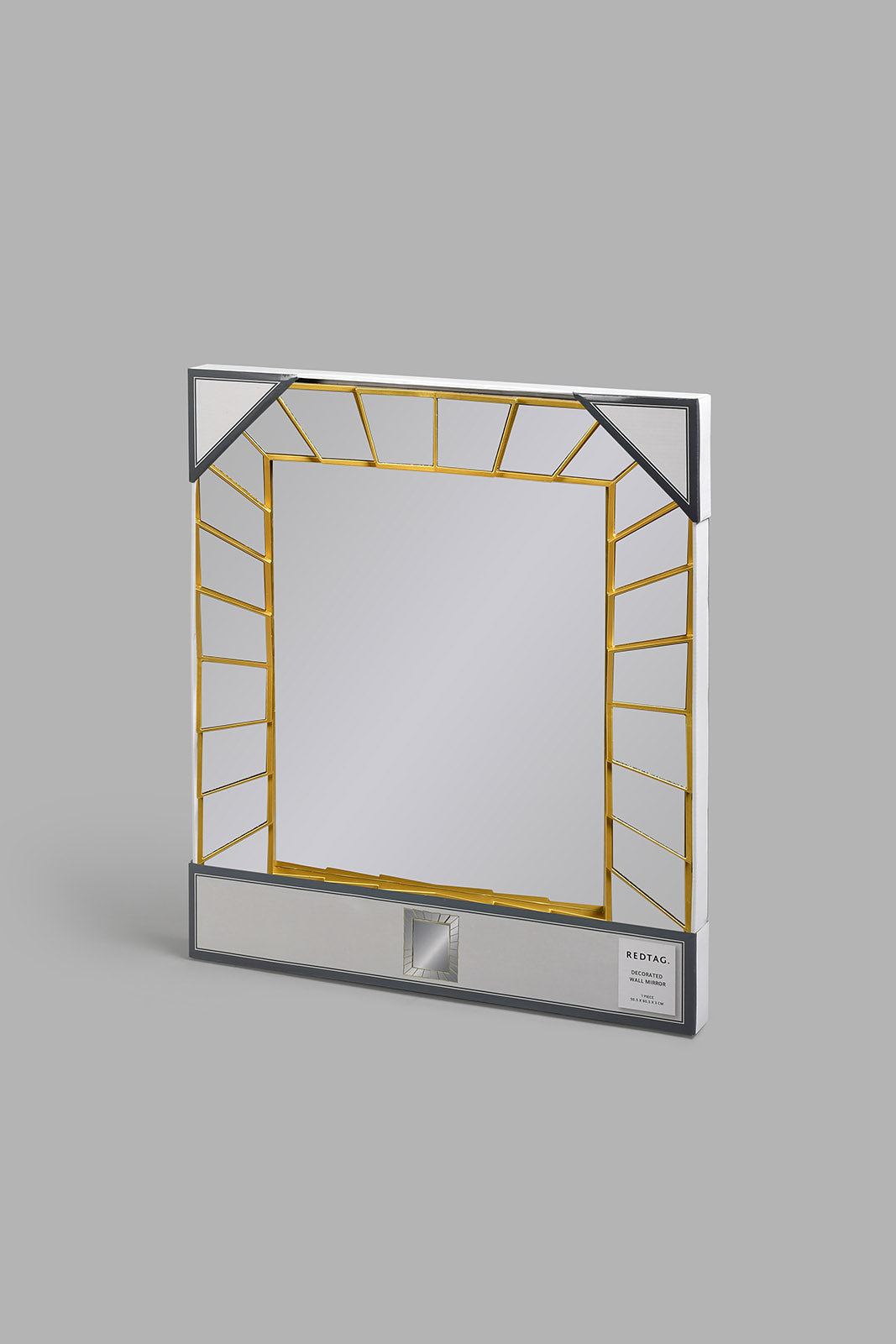 Redtag-Single-Decorative-Rectangle-Wall-Mirror-Wall-Mirrors-Home-Decor-