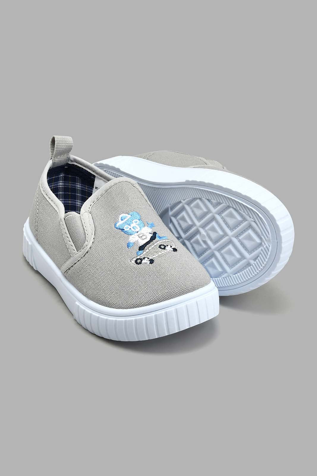 Redtag-Pale-Grey-Pump-Colour:Grey,-Filter:Boys-Footwear-(1-to-3-Yrs),-INB-Trainers,-New-In,-New-In-INB-FOO,-Non-Sale,-S22A,-Section:Kidswear-Infant-Boys-1 to 3 Years