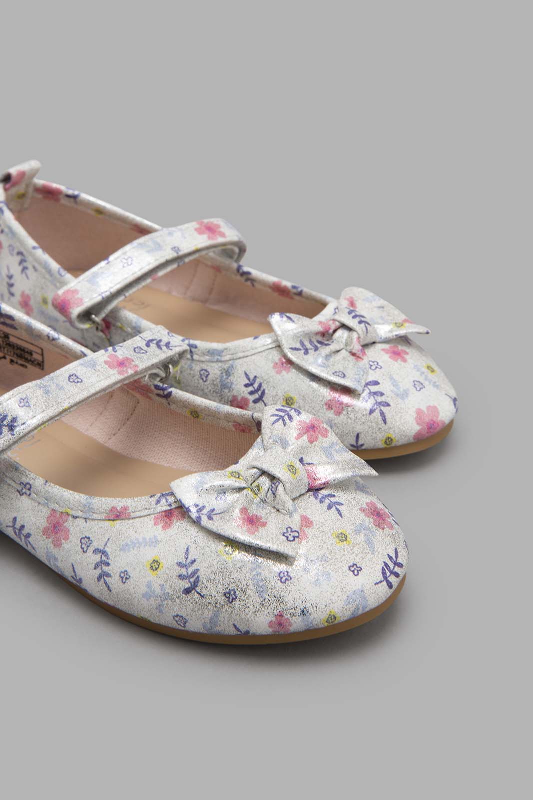 Redtag-Gold-Floral-Print-Ballerina-Ballerinas-Girls-3 to 5 Years