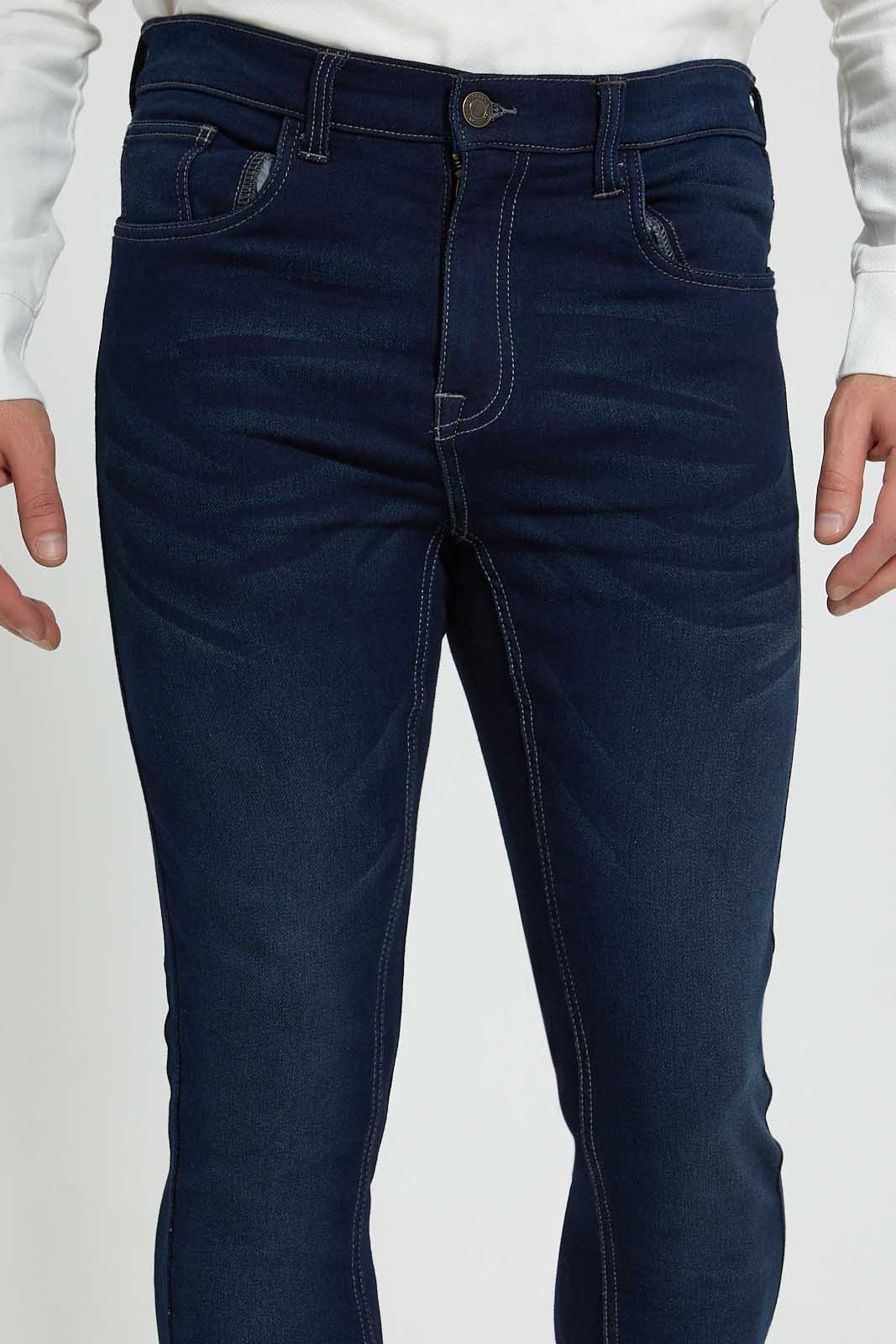 Redtag-Rinse-Wash-5-Pocket-Knit-Denim-Jean-Jeans-Slim-Fit-Men's-