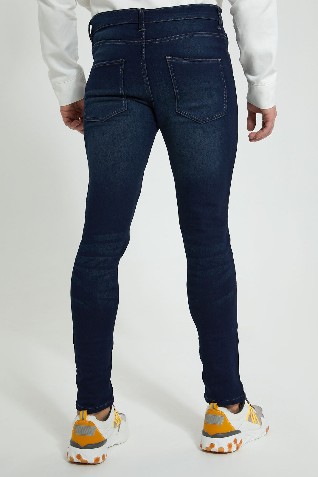 Redtag-Rinse-Wash-5-Pocket-Knit-Denim-Jean-Jeans-Slim-Fit-Men's-