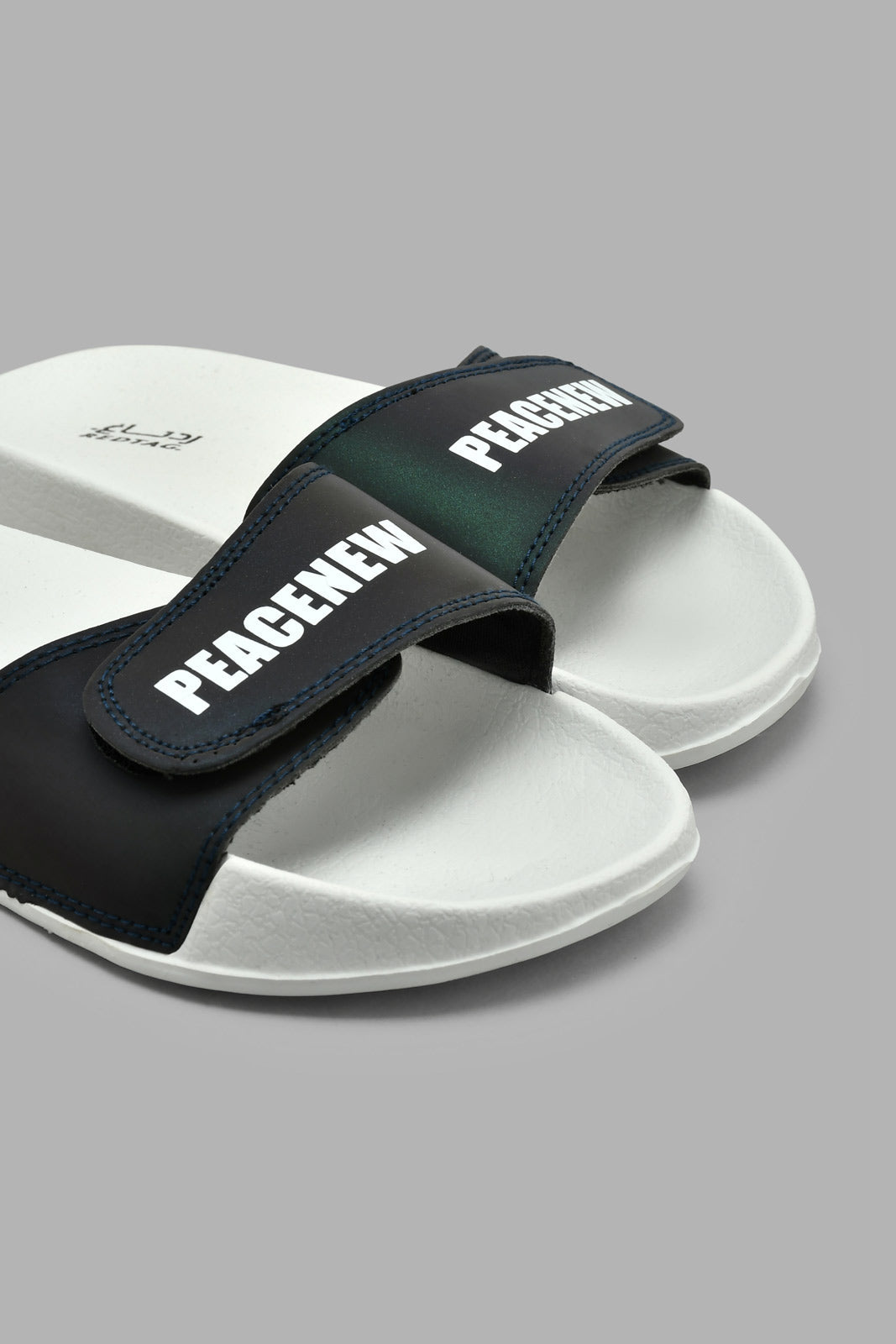 Redtag-White-Velcro-Strap-Slide-Colour:White,-Filter:Girls-Footwear-(5-to-14-Yrs),-GSR-Flip-Flops,-New-In,-New-In-GSR-FOO,-Non-Sale,-S22A,-Section:Kidswear-Senior-Girls-5 to 14 Years