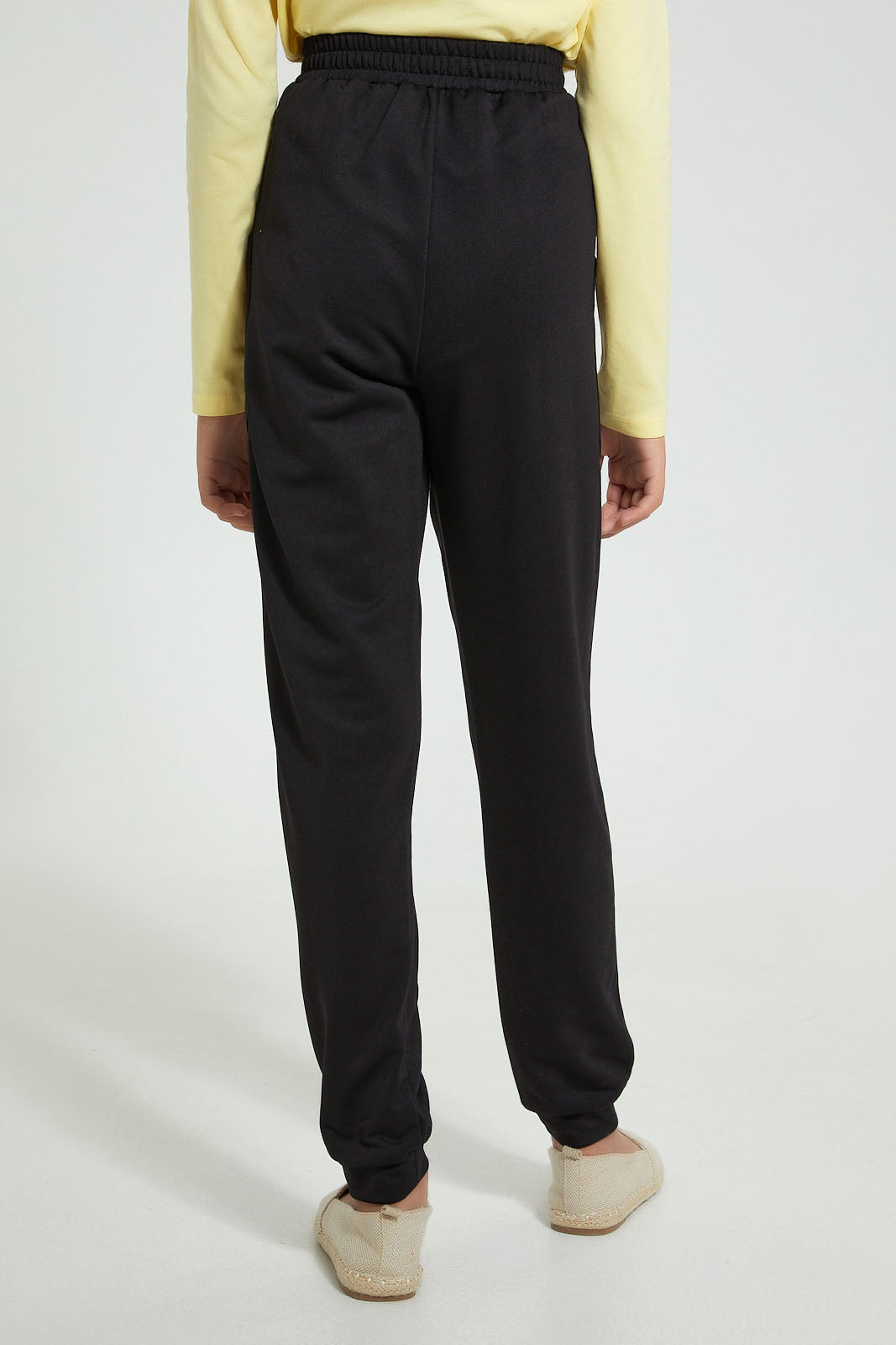 Redtag-Black-Jogger-Cargo-Pants-Senior-Girls-9 to 14 Years