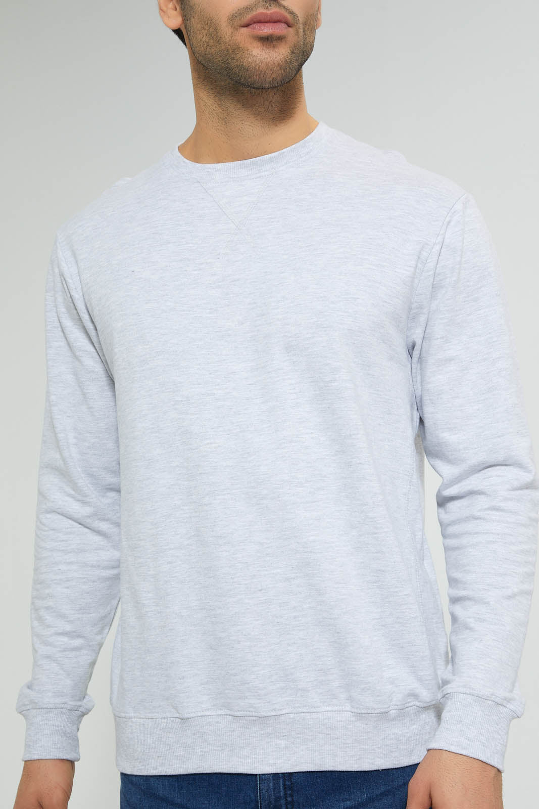 Redtag-Ecru-Crew-Neck-Sweatshirt-Sweatshirts-Men's-