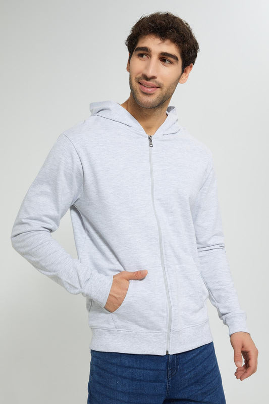 Redtag-Ecru-Zipper-Hoodie-Sweatshirts-Men's-