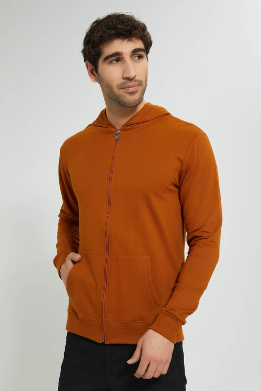 Redtag-Rust-Zipper-Hoodie-Sweatshirts-Men's-