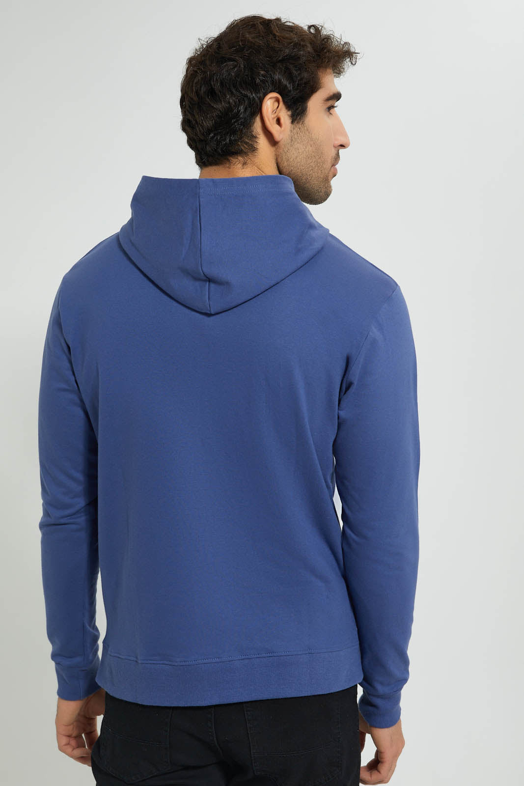 Redtag-Blue-Zipper-Hoodie-Sweatshirts-Men's-
