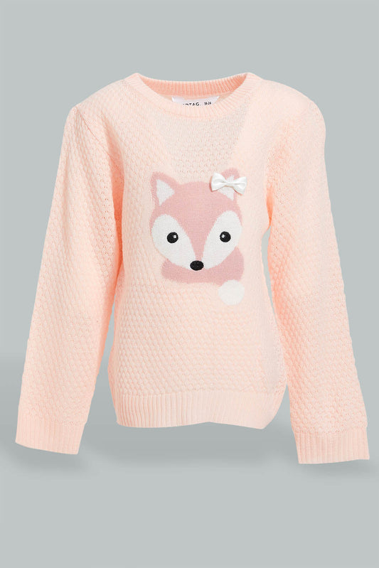 Redtag-Pink-Printed-Pullover-Pullovers-Infant-Girls-3 to 24 Months