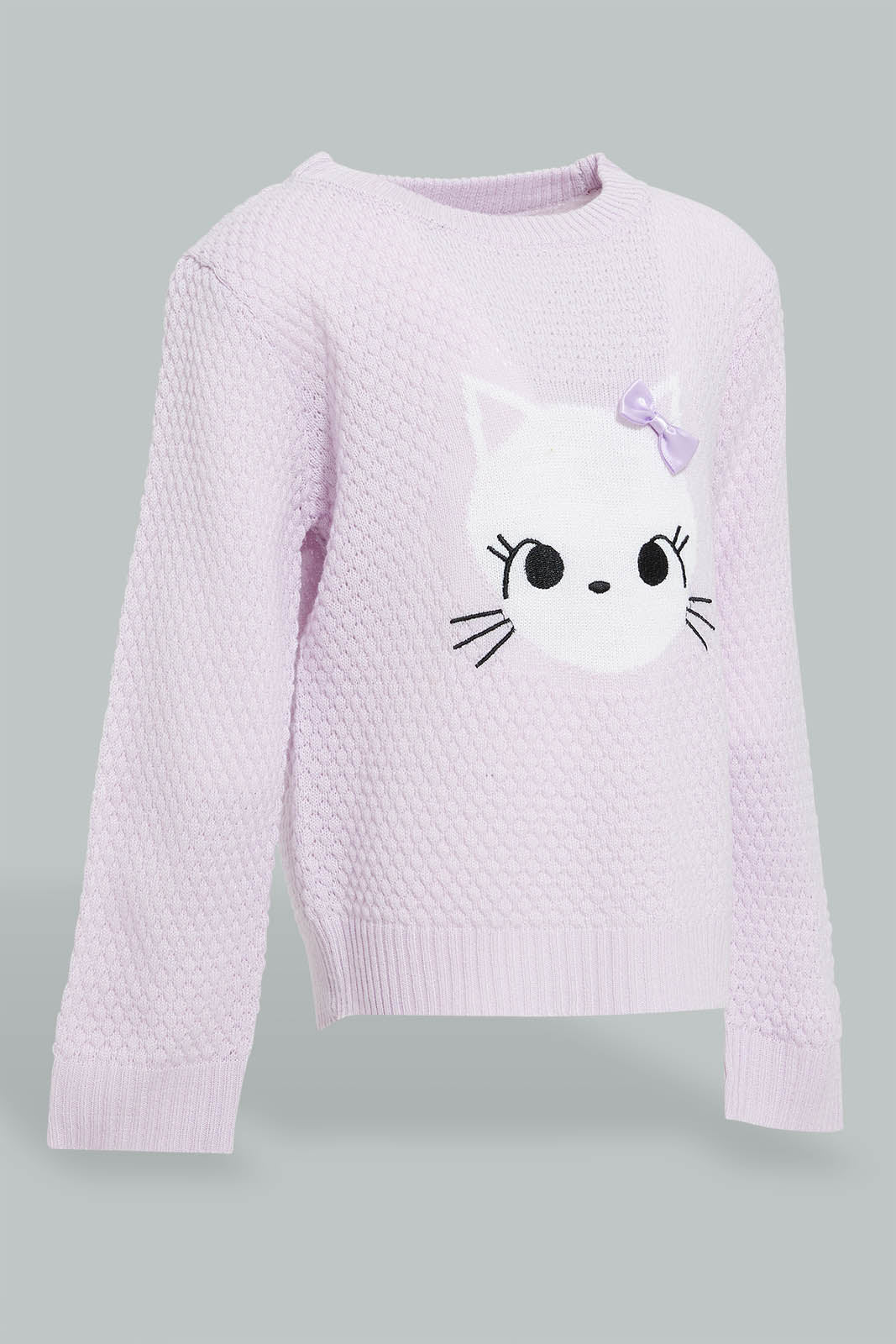 Redtag-Lilac-Printed-Pullover-Pullovers-Infant-Girls-3 to 24 Months