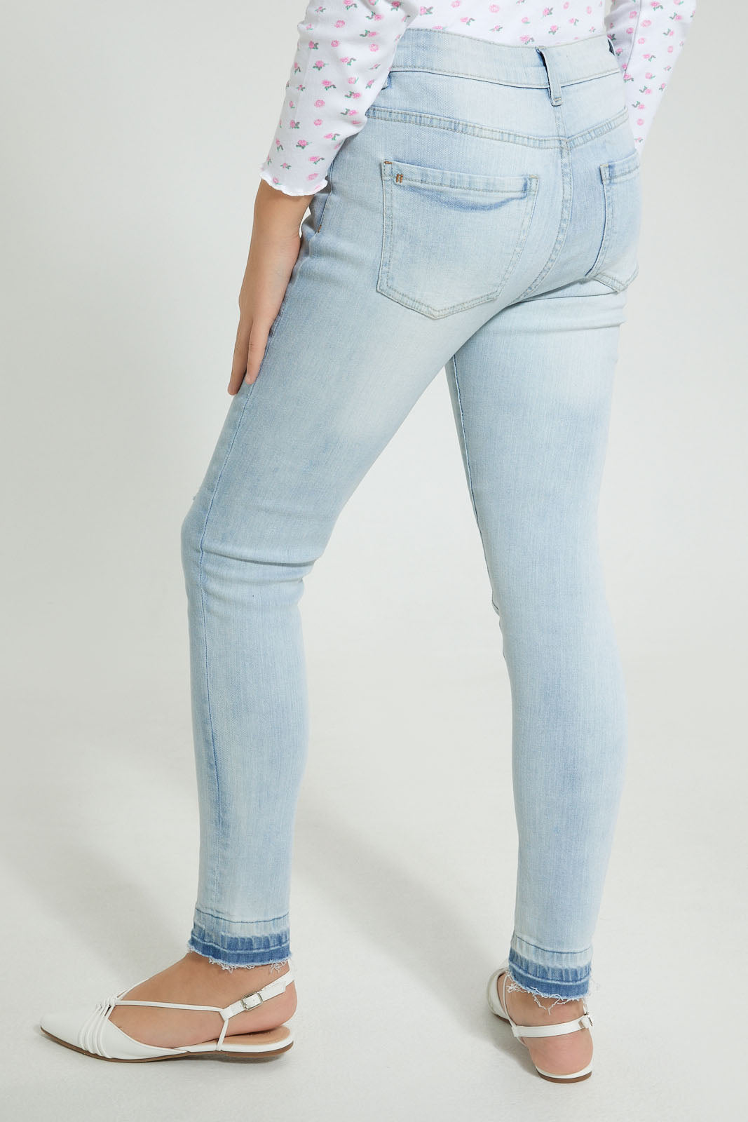 Redtag-Light-Wash-Skinny-High-Rise-Jean-Jeans-Skinny-Fit-Senior-Girls-9 to 14 Years