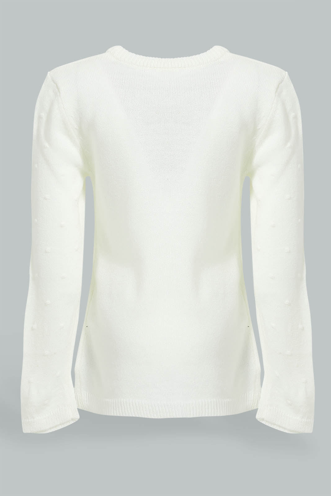 Redtag-Off-White-Solid-Cardigan-Cardigans-Infant-Girls-3 to 24 Months
