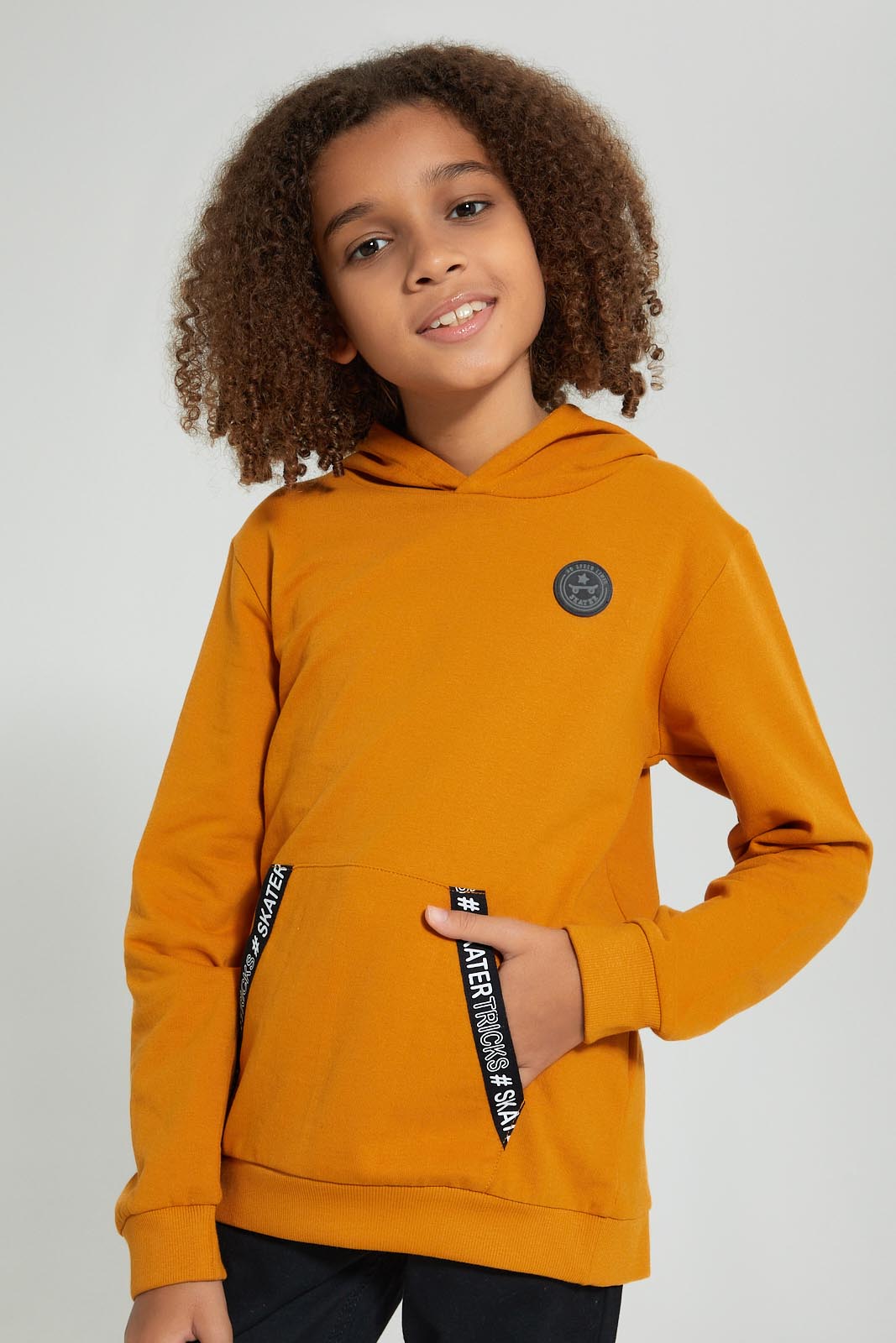 Redtag-Mustard-Skate-Sweatshirt-Sweatshirts-Senior-Boys-9 to 14 Years