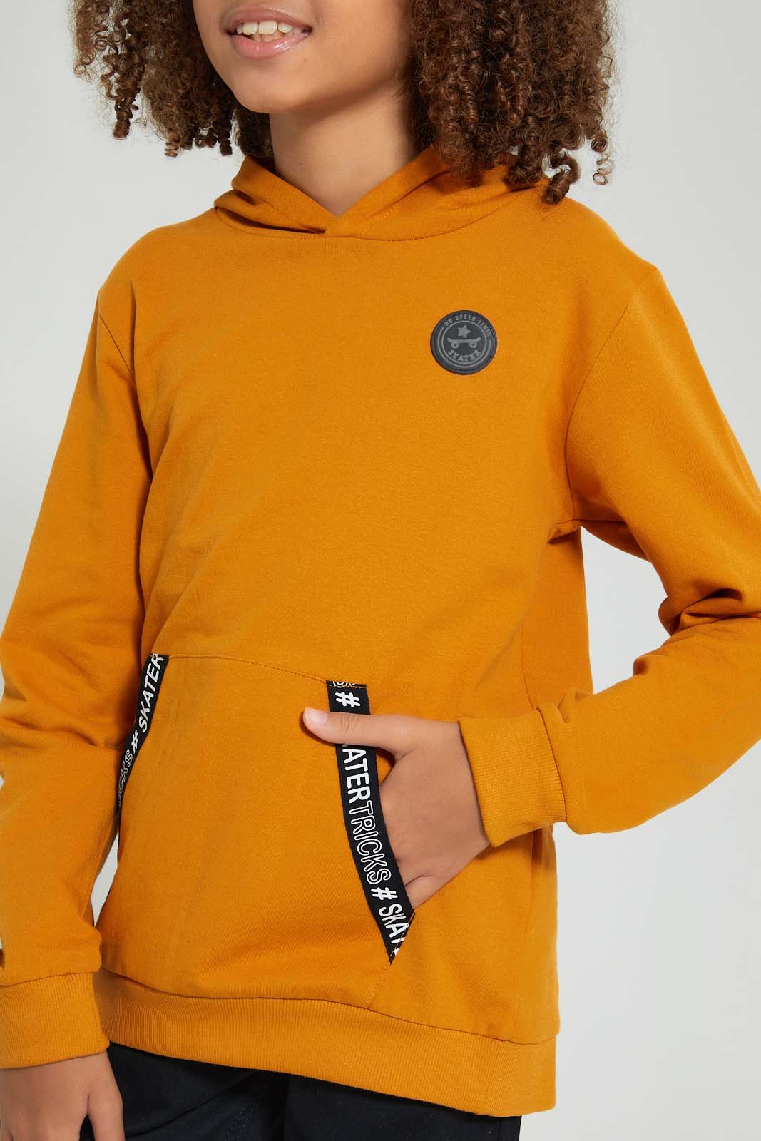 Redtag-Mustard-Skate-Sweatshirt-Sweatshirts-Senior-Boys-9 to 14 Years