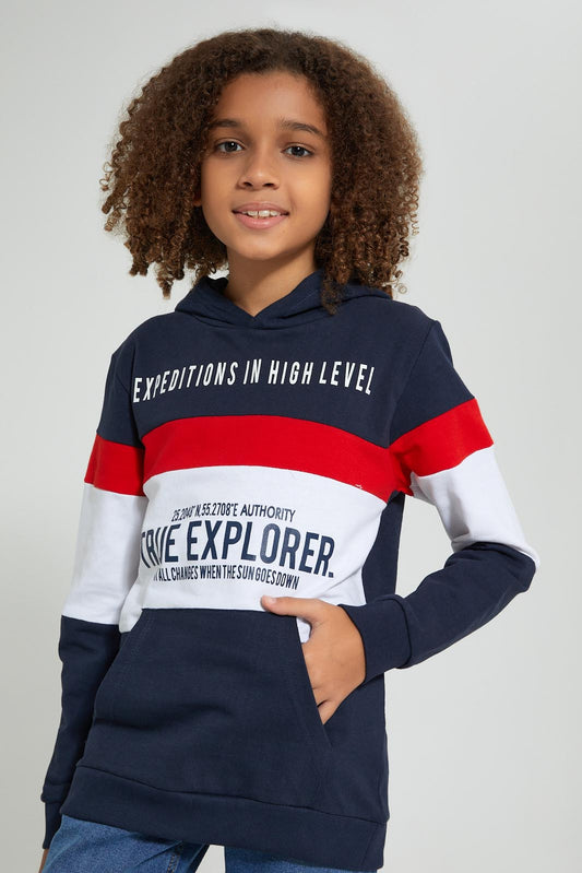 Redtag-Navy-True-Explorer-Sweatshirt-Sweatshirts-Senior-Boys-9 to 14 Years