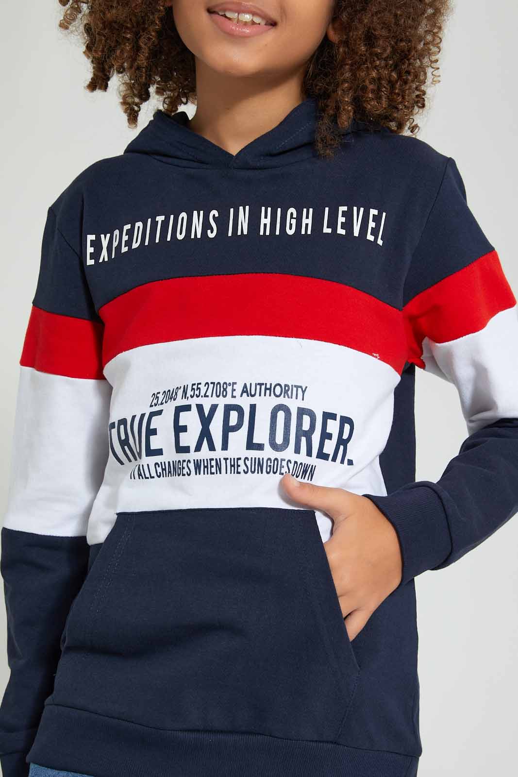 Redtag-Navy-True-Explorer-Sweatshirt-Sweatshirts-Senior-Boys-9 to 14 Years