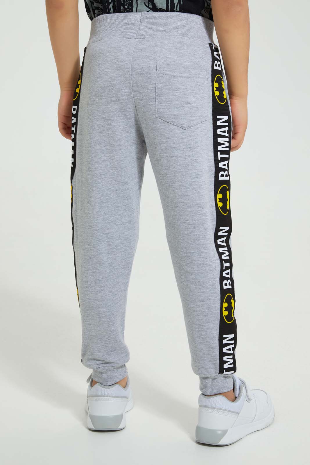 Redtag-Grey-Batman-Jog-Pant-Joggers-Boys-2 to 8 Years