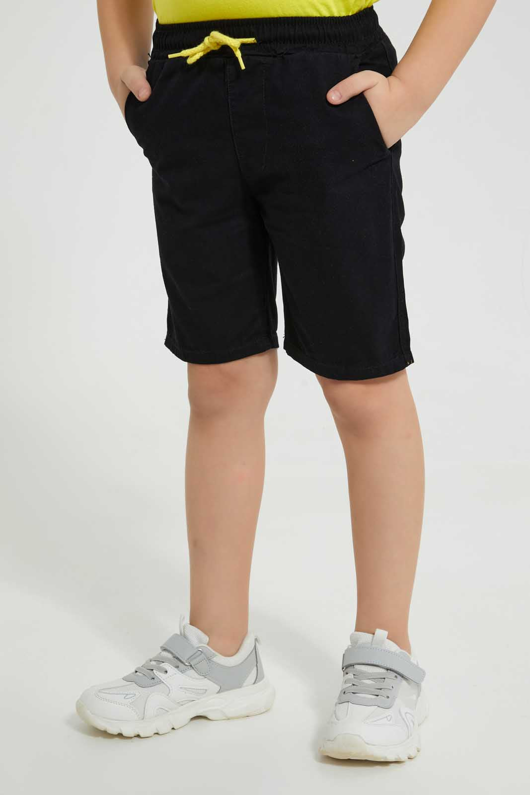 Redtag-Yellow-Lenticular-Print-T-Shirt-And-Short-Set-Sets-Boys-2 to 8 Years