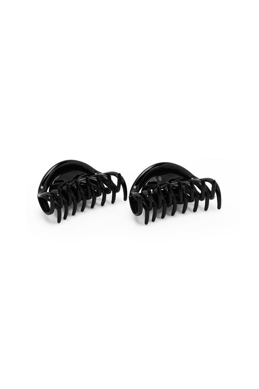 Redtag-Black-Hair-Clutcher-Set-2-Pcs-365,-Category:Hair-Accessories,-Colour:Black,-Filter:Travel-Accessories,-IMP-Hair-Accessories,-New-In,-New-In-IMP-ACC,-Non-Sale,-Section:Homewares-Check-