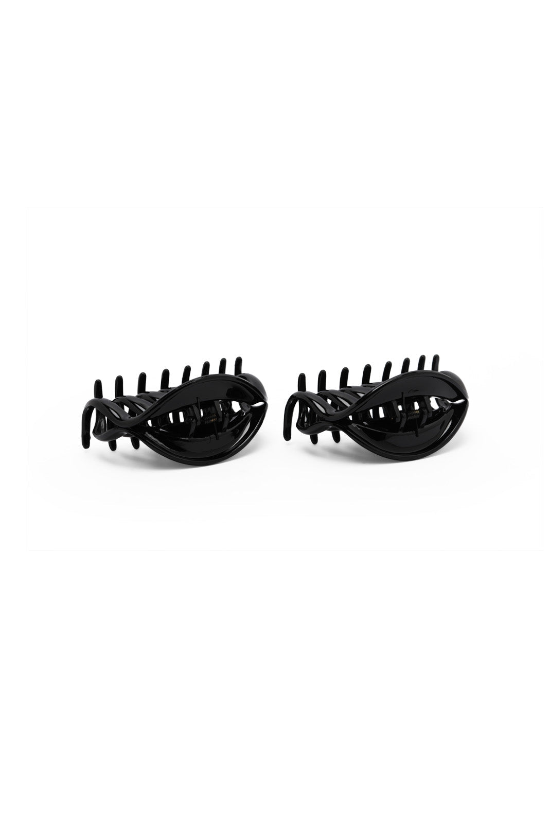 Redtag-Black-Hair-Clutcher-Set-2-Pcs-365,-Category:Hair-Accessories,-Colour:Black,-Filter:Travel-Accessories,-IMP-Hair-Accessories,-New-In,-New-In-IMP-ACC,-Non-Sale,-Section:Homewares-Check-