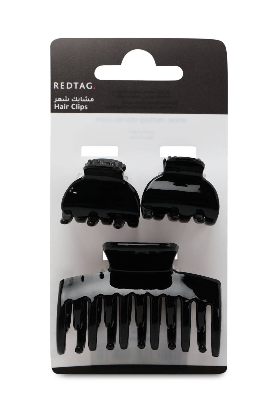 Redtag-Hair-Clips-3Pcs-365,-Category:Hair-Accessories,-Colour:Black,-Filter:Travel-Accessories,-IMP-Hair-Accessories,-New-In,-New-In-IMP-ACC,-Non-Sale,-Section:Homewares-Check-