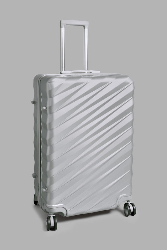 Redtag-Silver-Color-Hard-Abs-Trolley-Lugage-24"-Hard-Luggage-Travel-Accessories-