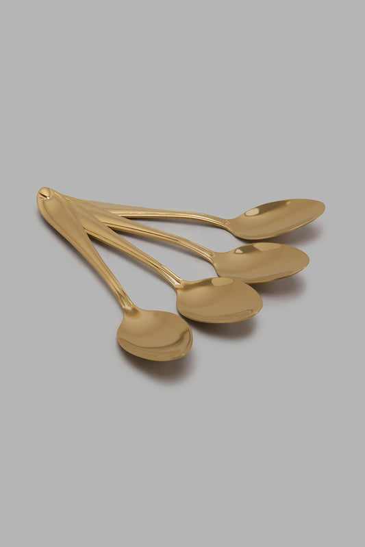 Redtag-Gold-Tea-Spoon-Set-(4-Piece)-Colour:Gold,-Filter:Home-Dining,-HMW-DIN-Cutlery-Sets,-New-In,-New-In-HMW-DIN,-Non-Sale,-S22A,-Section:Homewares-Home-Dining-