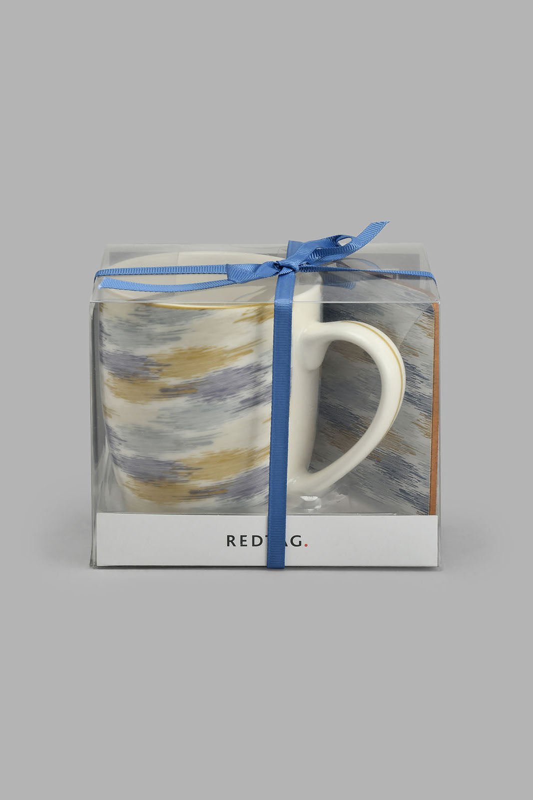 Multicolor Mug With Wooden Coaster (2 Piece)