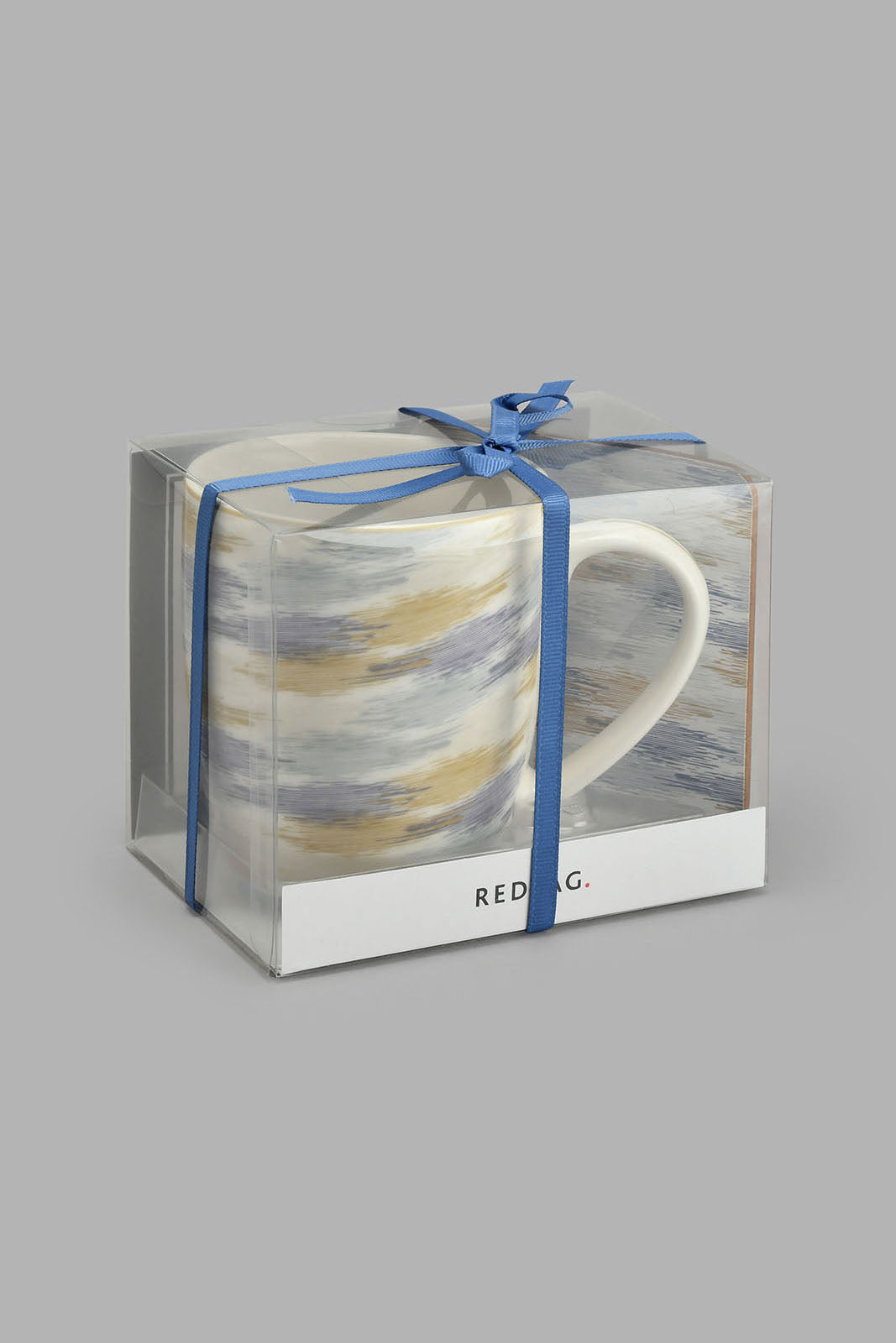 Multicolor Mug With Wooden Coaster (2 Piece)