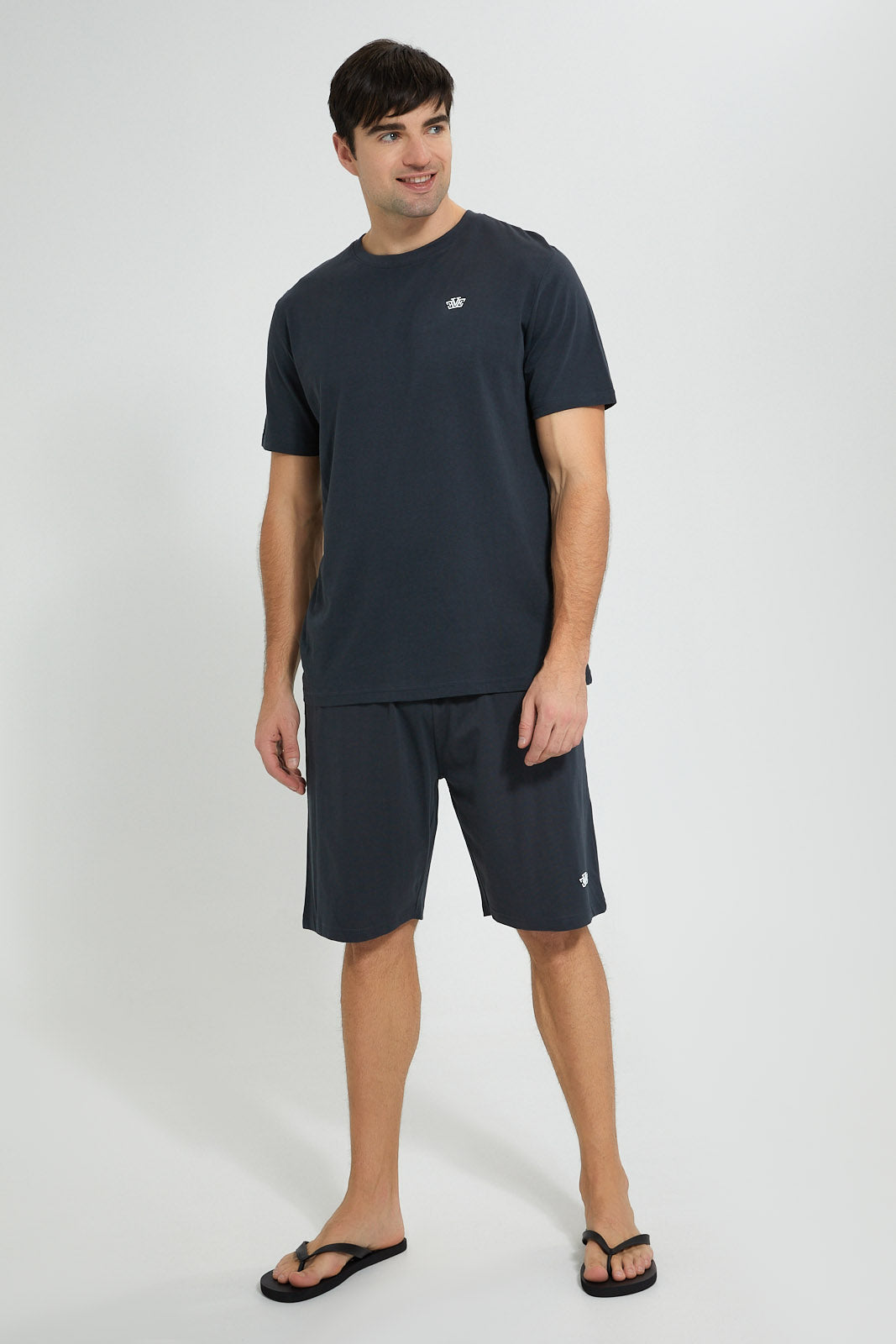 Redtag-Charcoal-Print-Pyjama-Set-(2-Piece)-Pyjama-Sets-Men's-