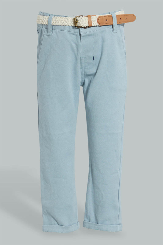 Redtag-Blue-Breaded-Belt-Chino-Pant-Chinos-Infant-Boys-3 to 24 Months
