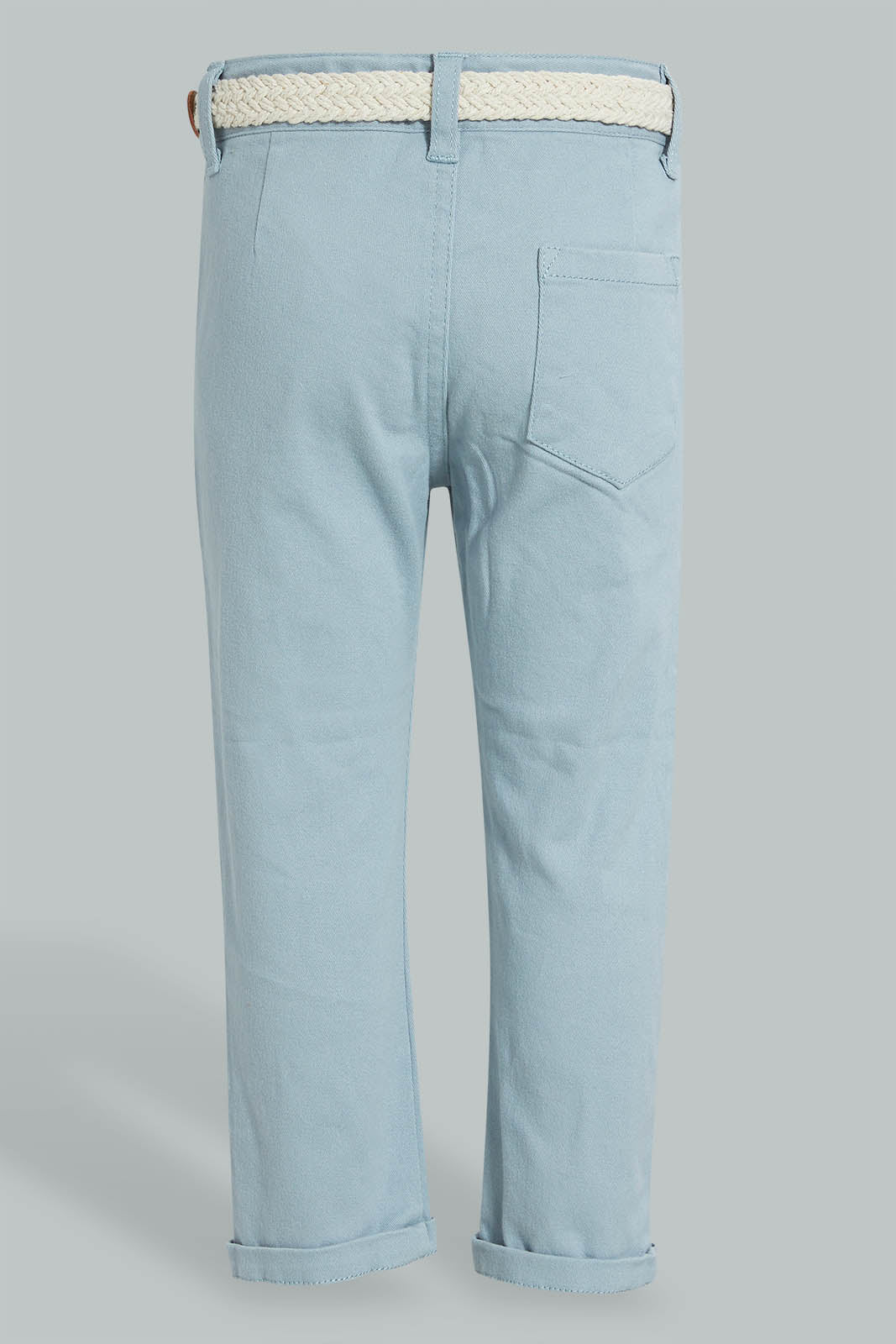 Redtag-Blue-Breaded-Belt-Chino-Pant-Chinos-Infant-Boys-3 to 24 Months