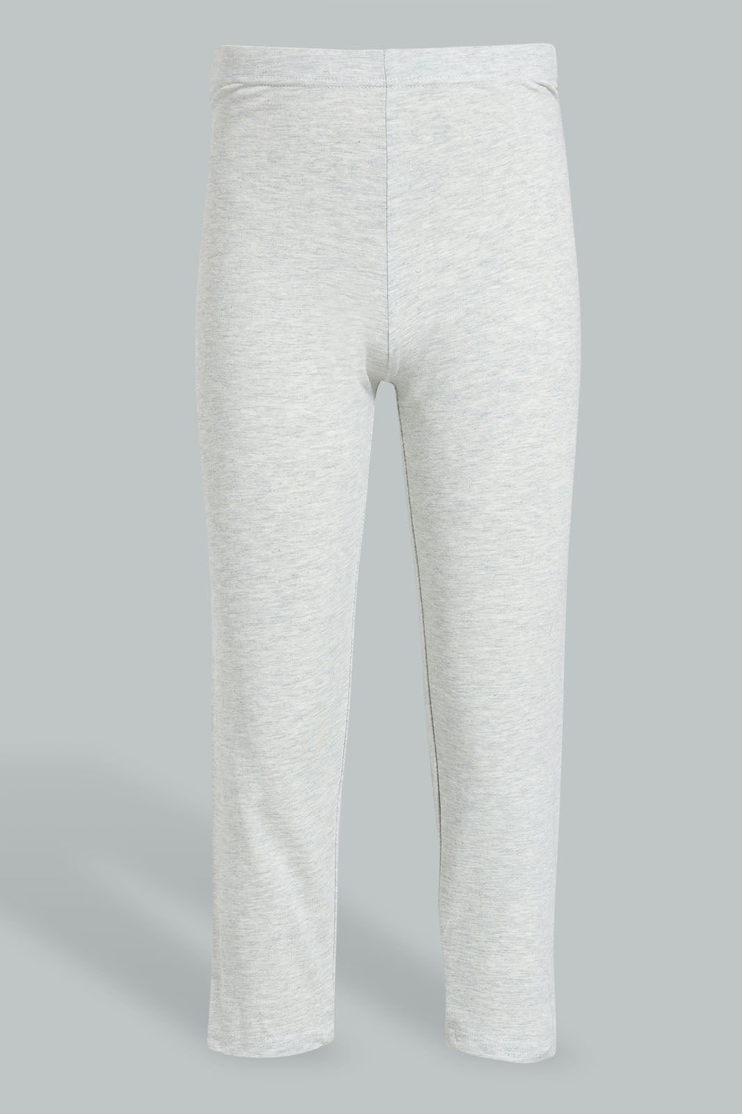 Redtag-Beige/Grey-Melange-Capri-2-Packs-Leggings-Senior-Girls-9 to 14 Years