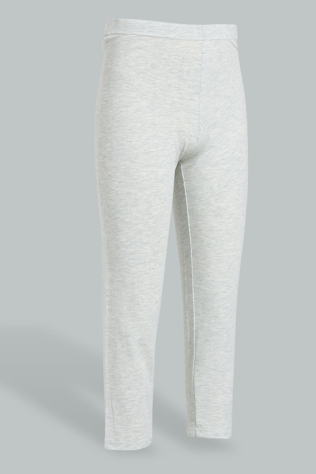 Redtag-Beige/Grey-Melange-Capri-2-Packs-Leggings-Senior-Girls-9 to 14 Years