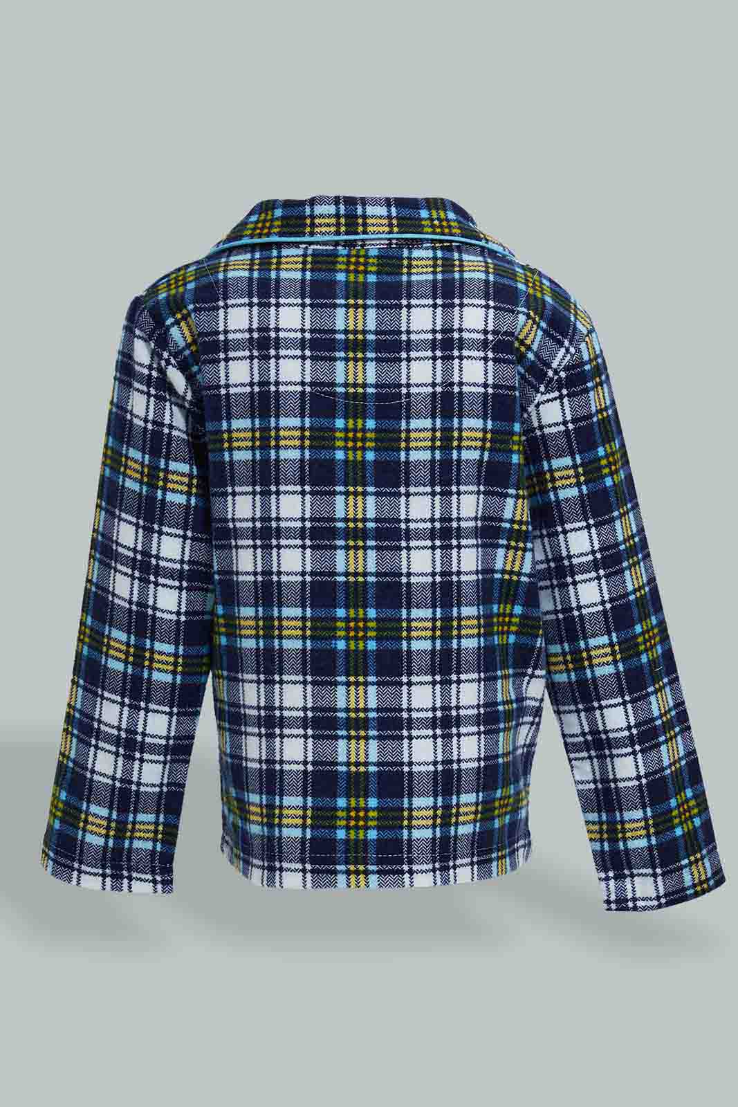 Redtag-Black-Checkered-Flannel-2-Pack-Pj-Set-Pyjama-Sets-Infant-Boys-3 to 24 Months